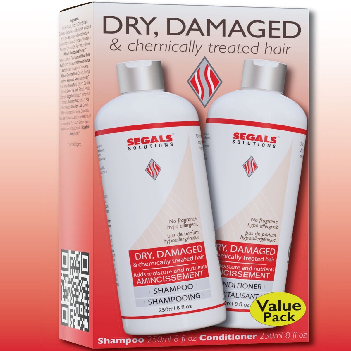 250ML DUO SEGAL DRY DAMAGE REPAIR SHAMPOO AND CONDITIONER