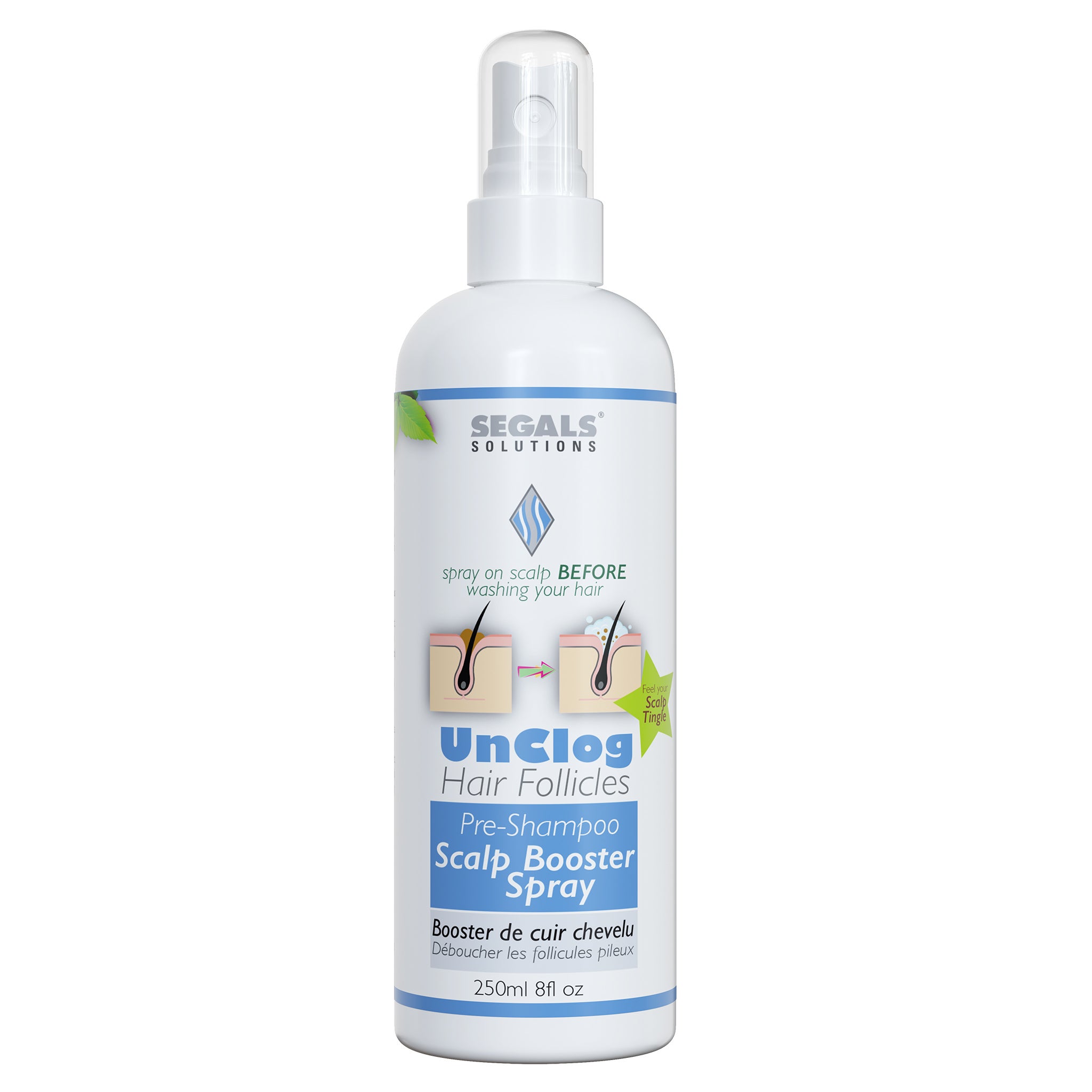 Segals Unclog Pre Shampoo Scalp Booster Spray 8oz