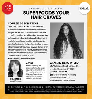Biotop Superfoods Your Hair Craves NOV 3 2025 LONDON 9am-12pm