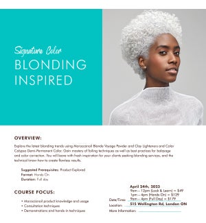 MOR Blonding Inspired LOOK & LEARN APRIL 24 2023 LONDON
