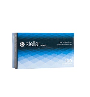 Stellar Medium Blue Nitrile Gloves 100 Gloves per Box