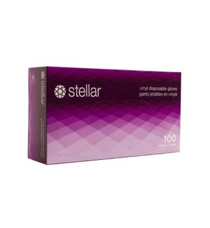 Stellar Medium Vinyl Gloves 100 Gloves per Box