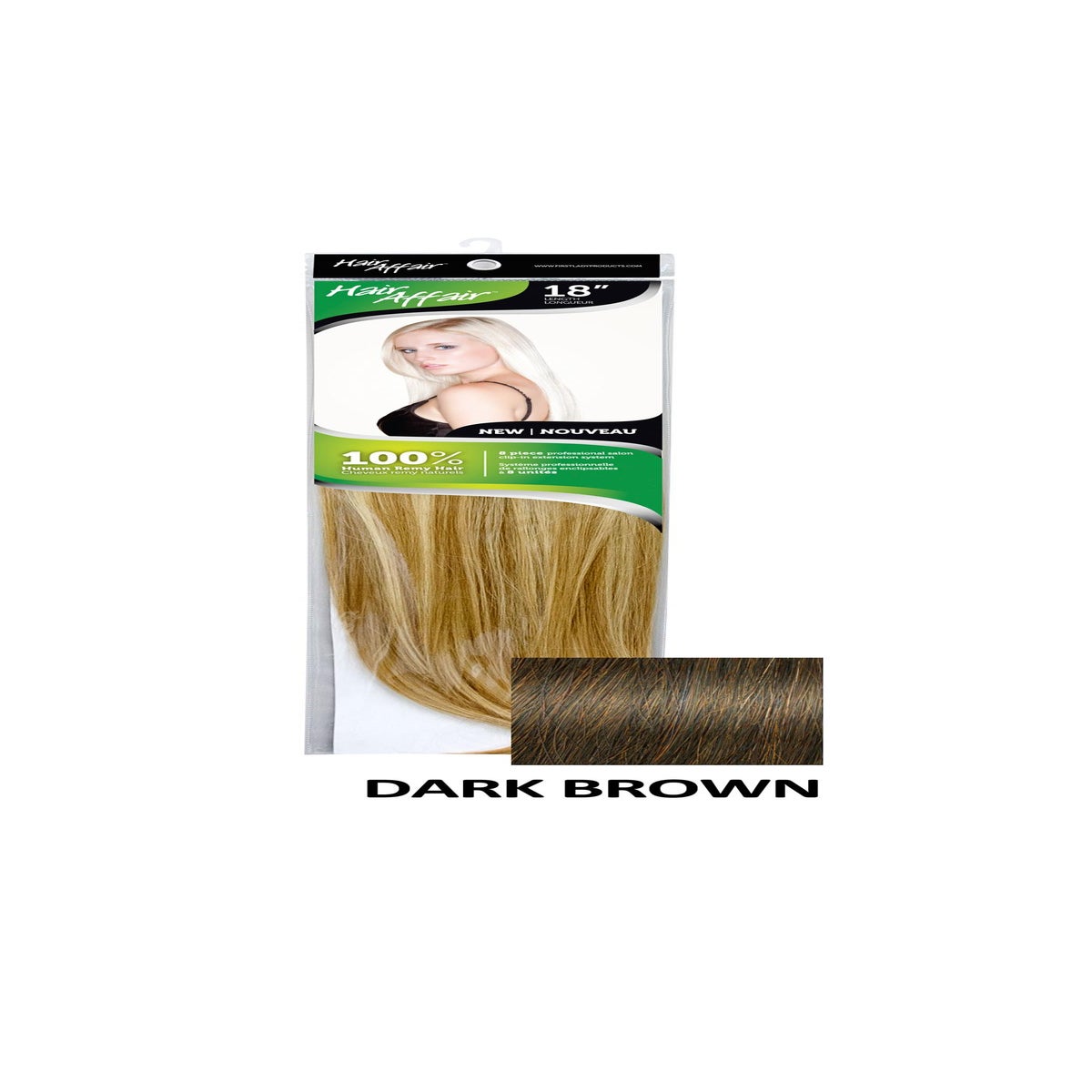HH 18in 8PC 2HH DARK BROWN