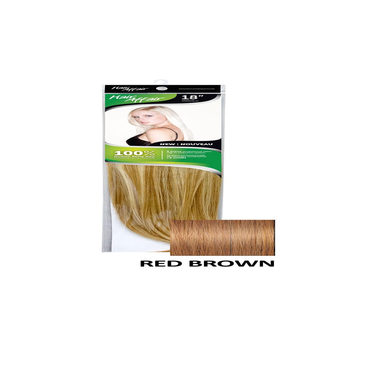 HH 18in 8PC 5HH RED BROWN