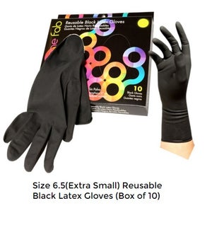 Foil It 10pk Color Me Fab Gloves SZ 6.5 LATEX GLV-R-XS10 CR10