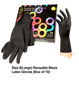 Foil It 10pk Color Me Fab Gloves SZ 8 LATEX GLV-R-L10 CR10