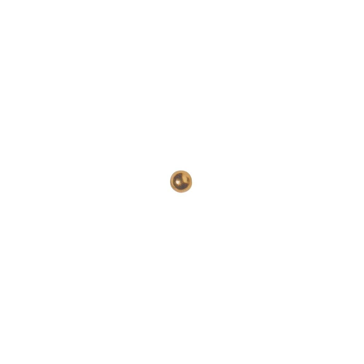 24K GP 3mm Round Ball Earring