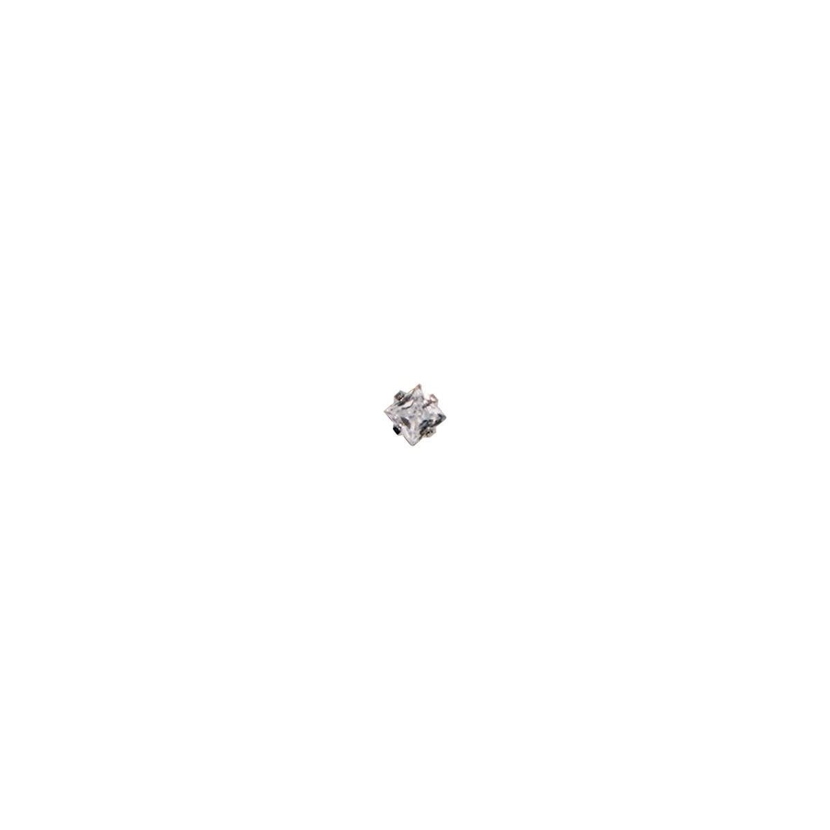 PP 3mm Square Cubic Zirconia EARRING