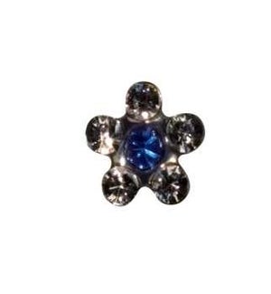 PP Crystal/Sapphire Flower EARRING