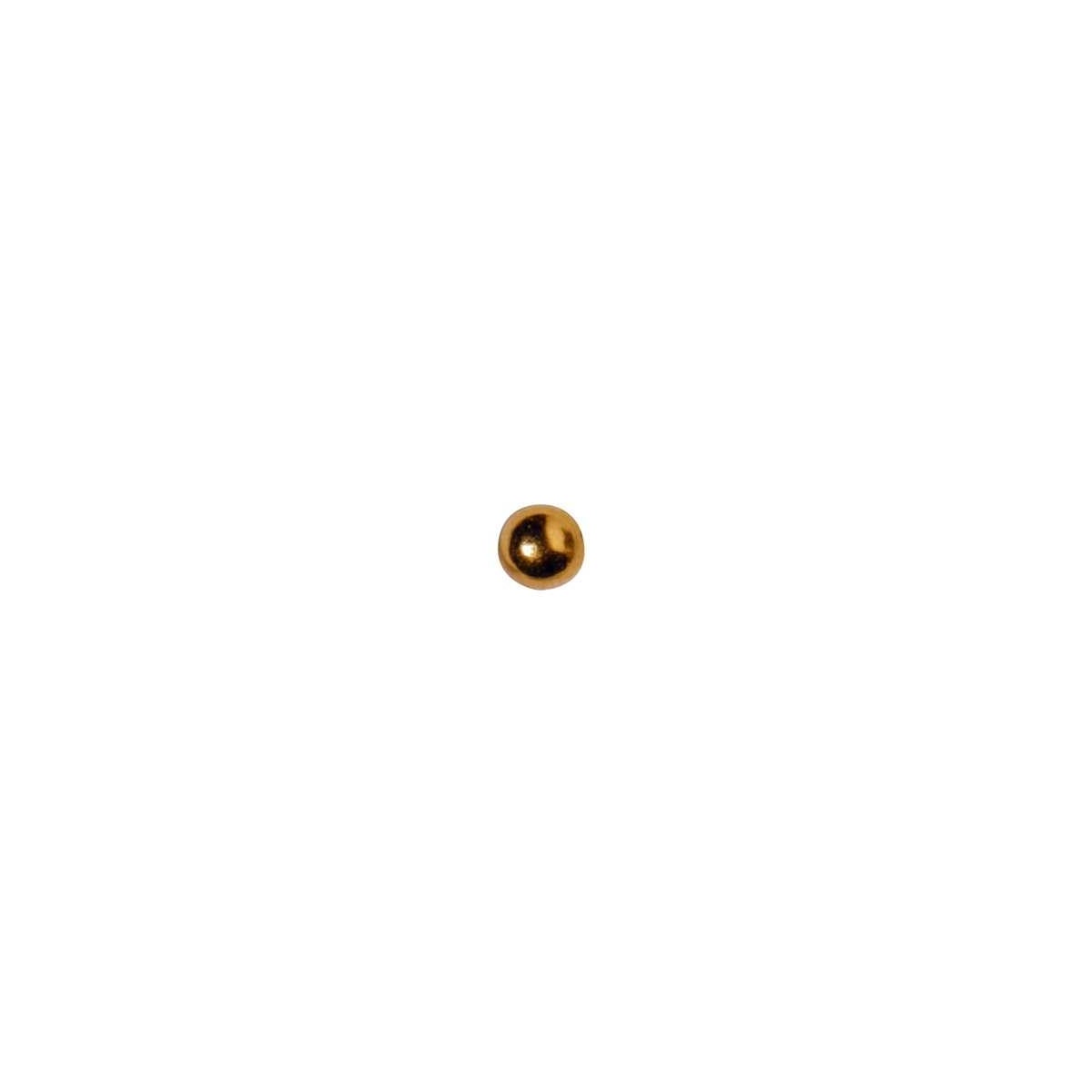 24K GP 2mm Round Ball EARRING