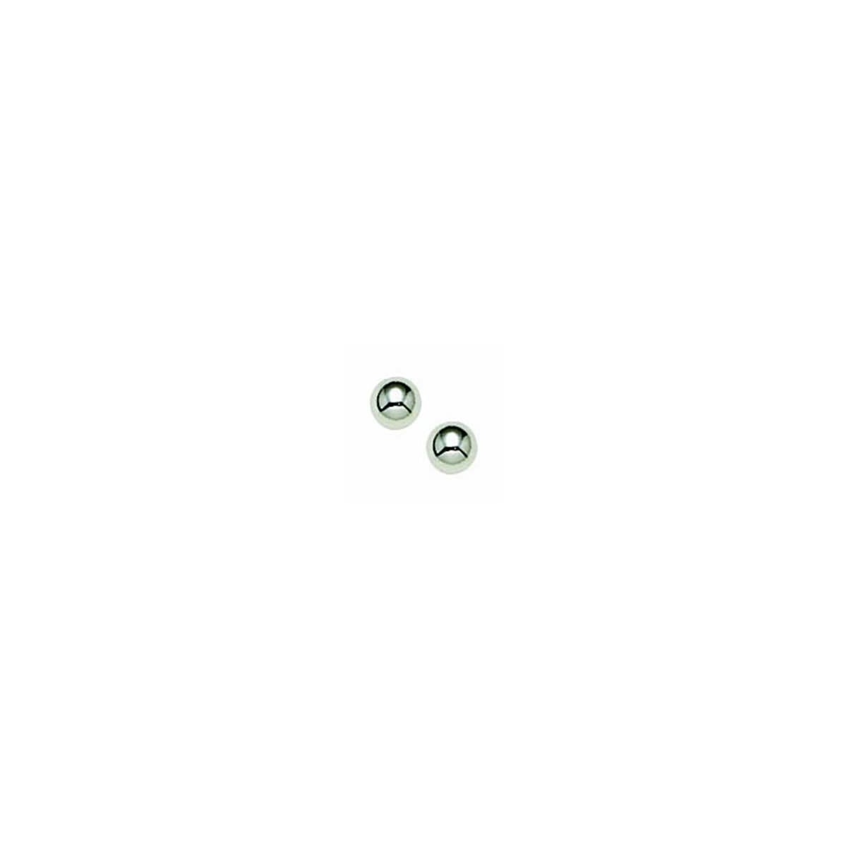* 10k White Gold 3mm Ball EARRING