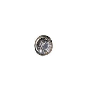 24K GP 4mm Cyrstal Titanium EARRING