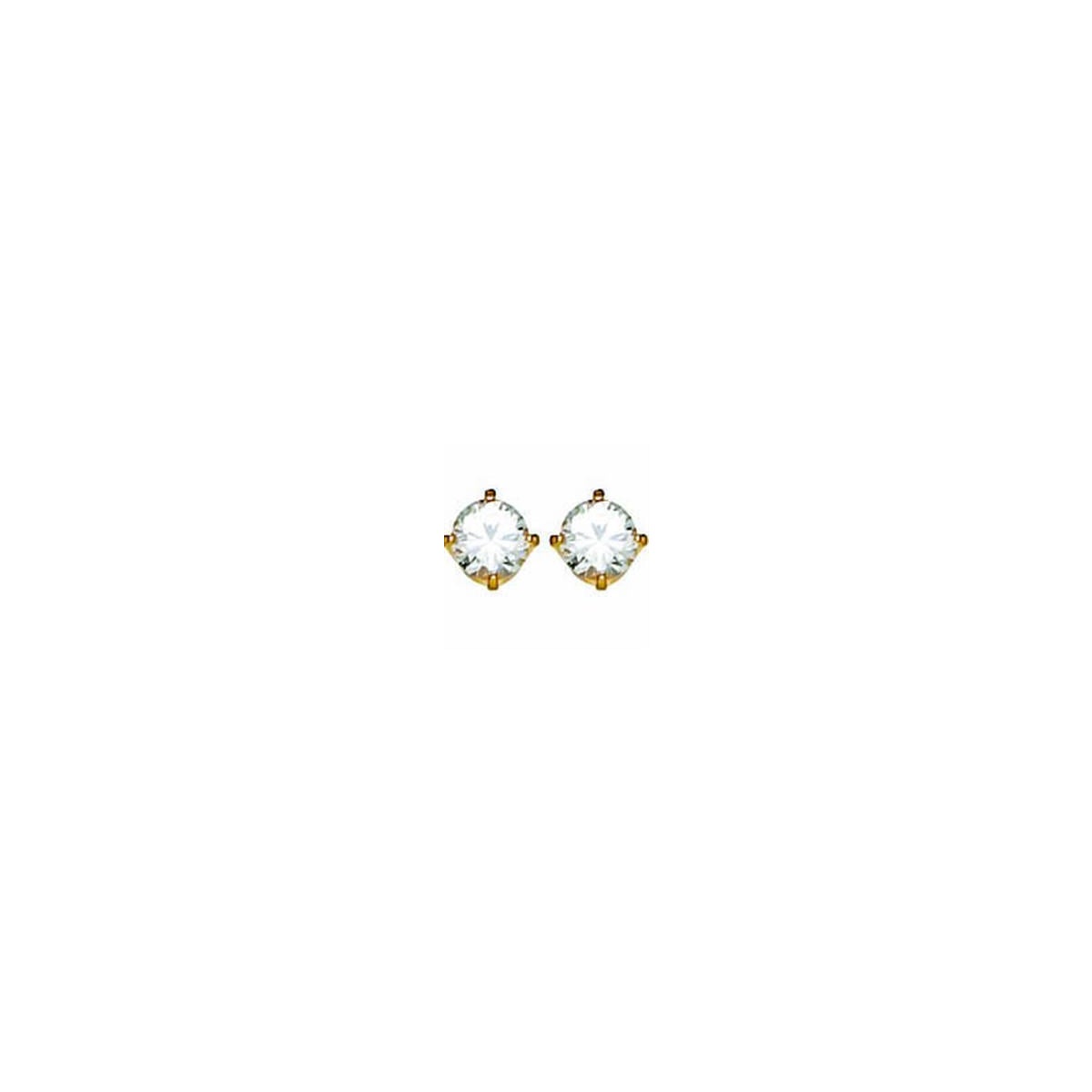 24K GP 5mm Cubic Zirconia CZ EARRING