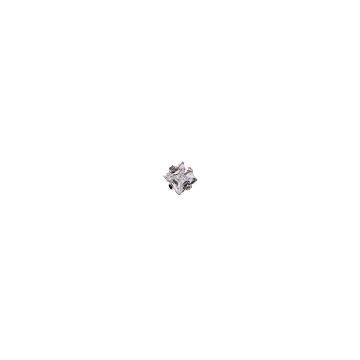 24K GP 7mm Square CZ EARRING