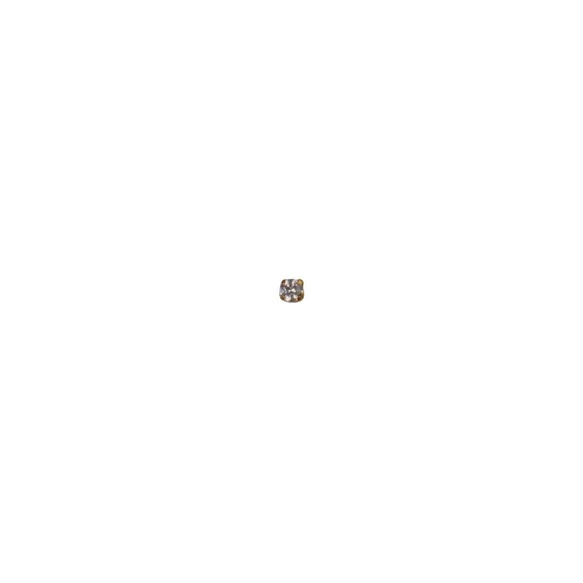 24K GP 2mm Cubic Zirconia CZ  EARRING