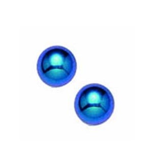 Titanium Blue 4mm Ball Anodized EARRING