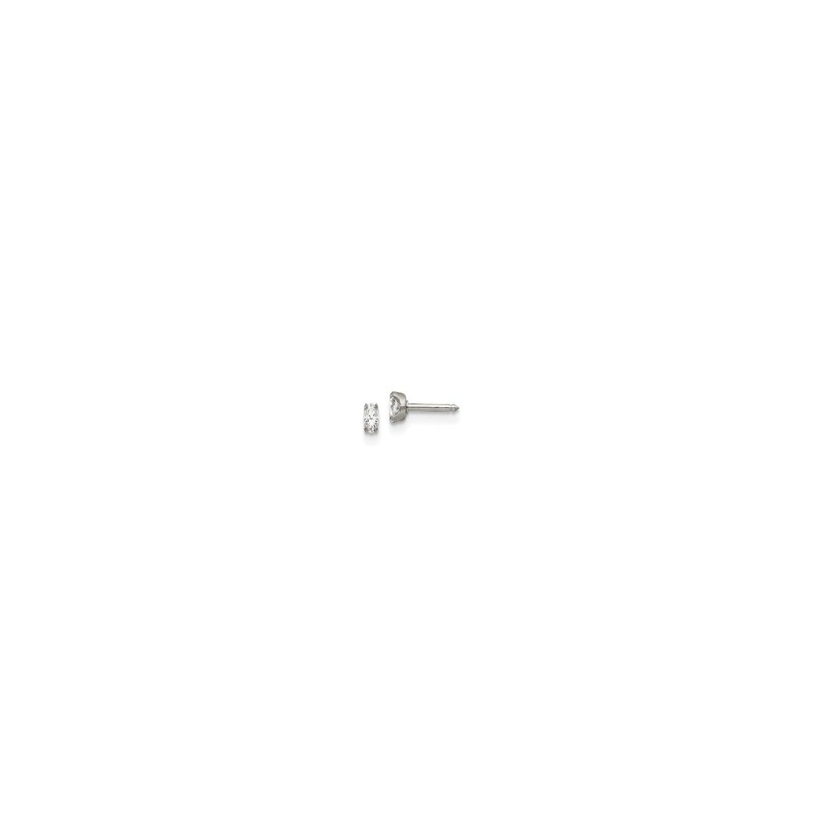 PP 3mm Cubic Zirconia CZ EARRING
