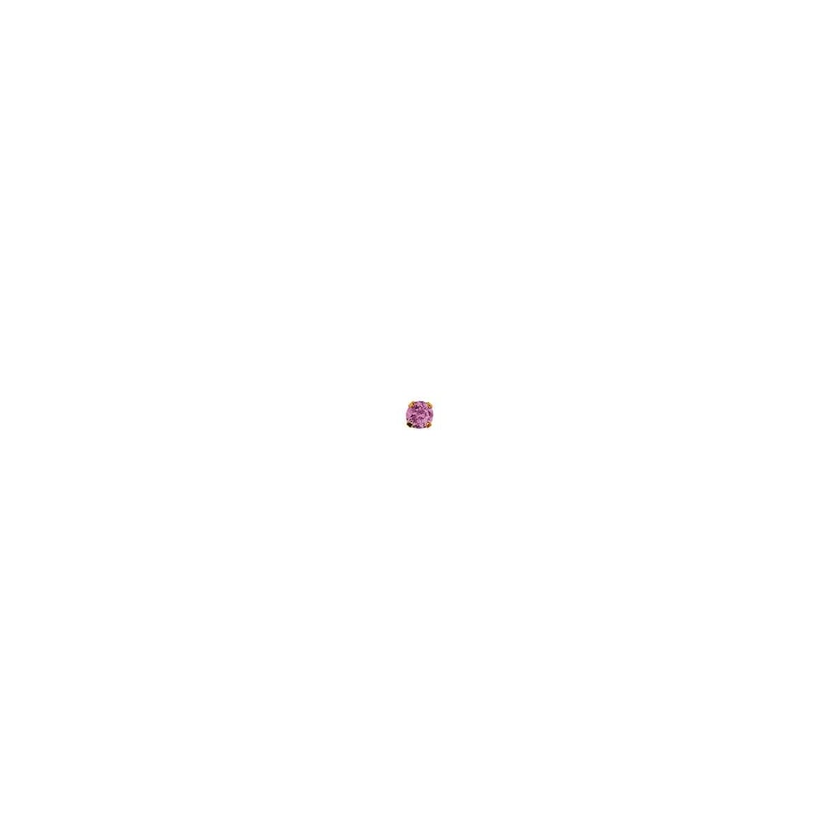 24kt 3mm Amethyst Febuary Stud EARRING