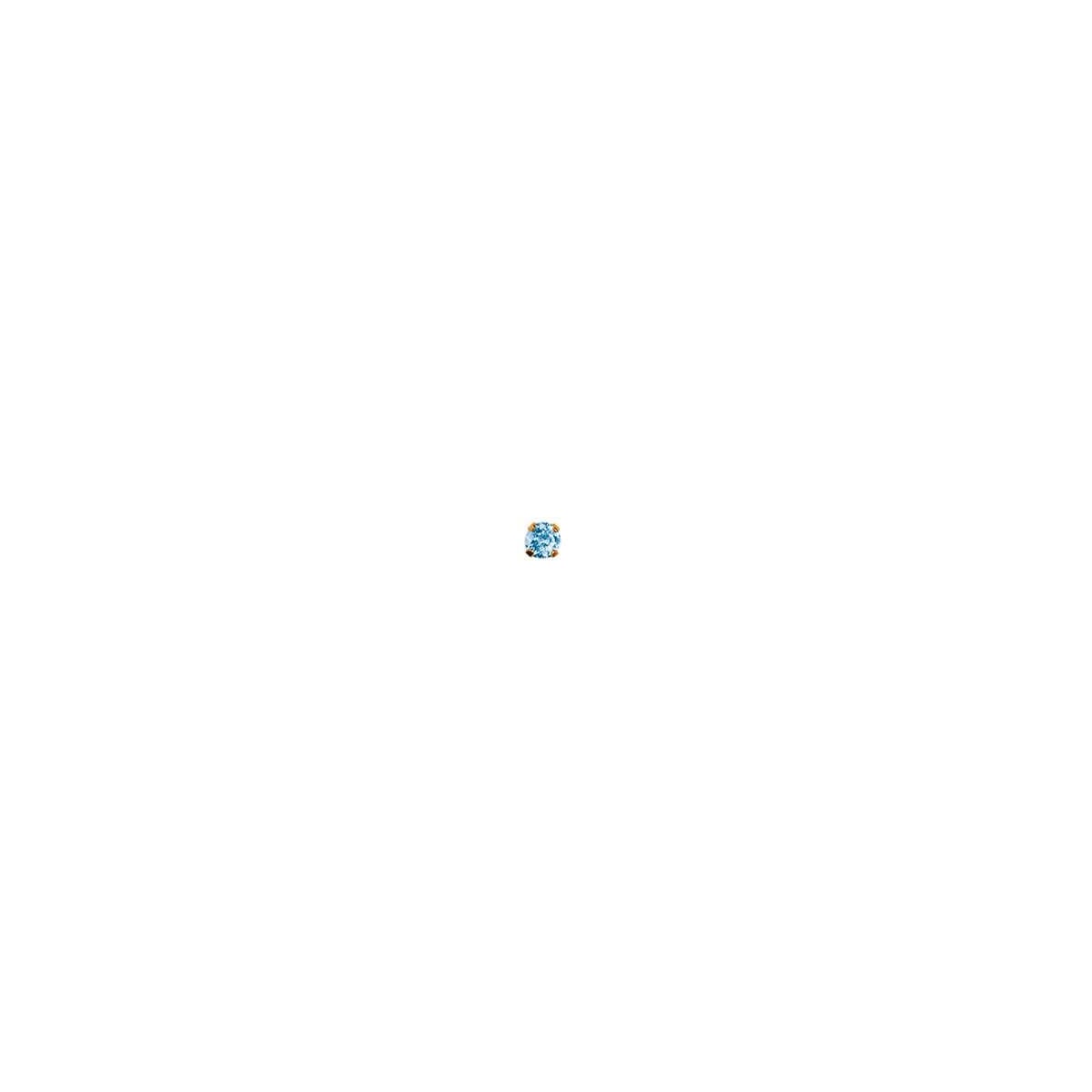 24kt 3mm Aquamarine March Stud EARRING
