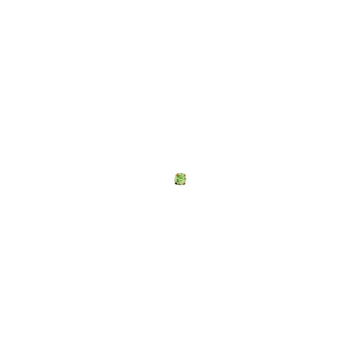 24kt 3mm Peridot Tiffany August EARRING