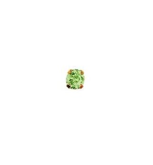 24kt 3mm Peridot Tiffany August EARRING