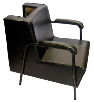 Dryer Chair W/Black Metal Arm