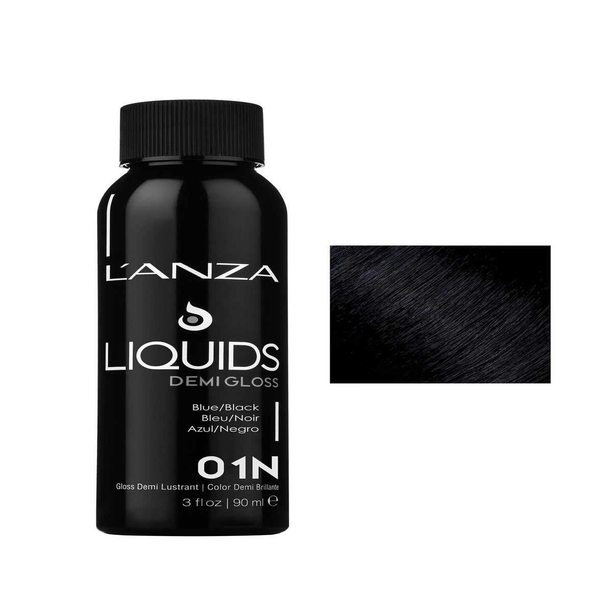 @90ml 01N DEMI GLOSS Blue Black LNZ