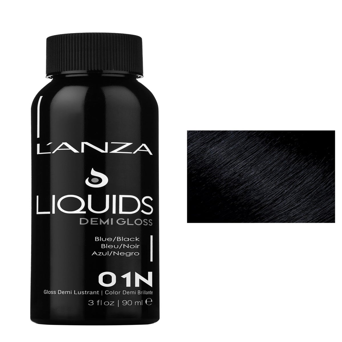 @90ml 01N DEMI GLOSS Blue Black LNZ