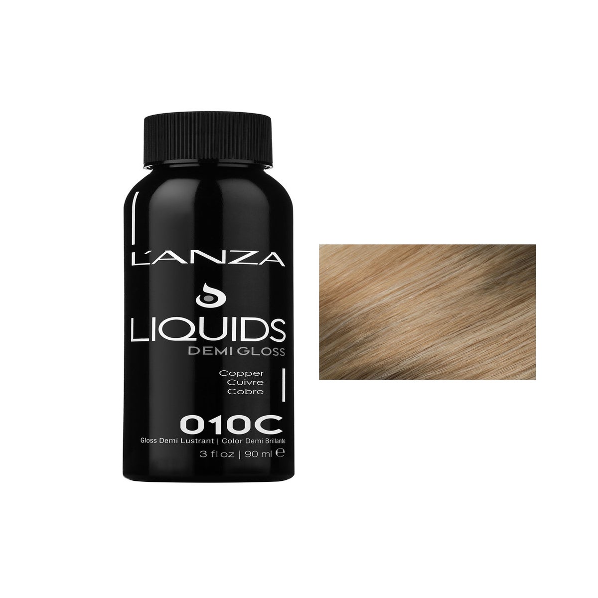 @90ml 010C DEMI GLOSS Ultra Light Copper Blonde LNZ