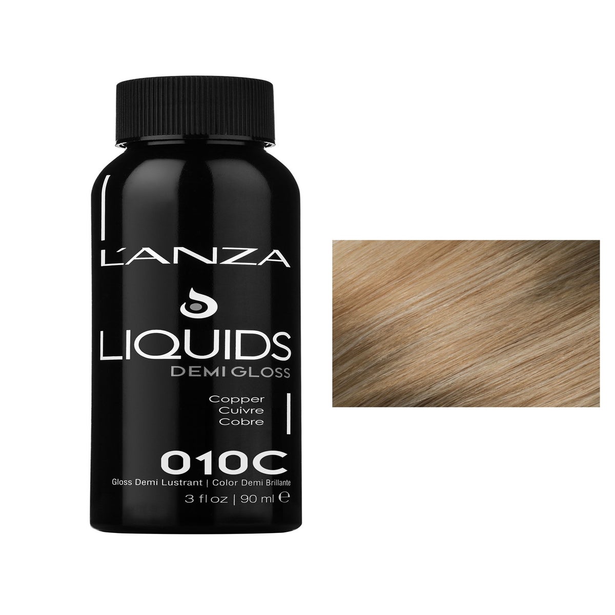 @90ml 010C DEMI GLOSS Ultra Light Copper Blonde LNZ