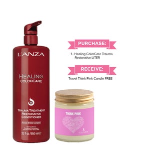 !  950ml LNZ ColorCare Trauma Treatment Cond + BCA THINK PINK CANDLE SO2022