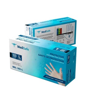 *PPE EXTRA LARGE Vinyl MediSafe Disposable Gloves