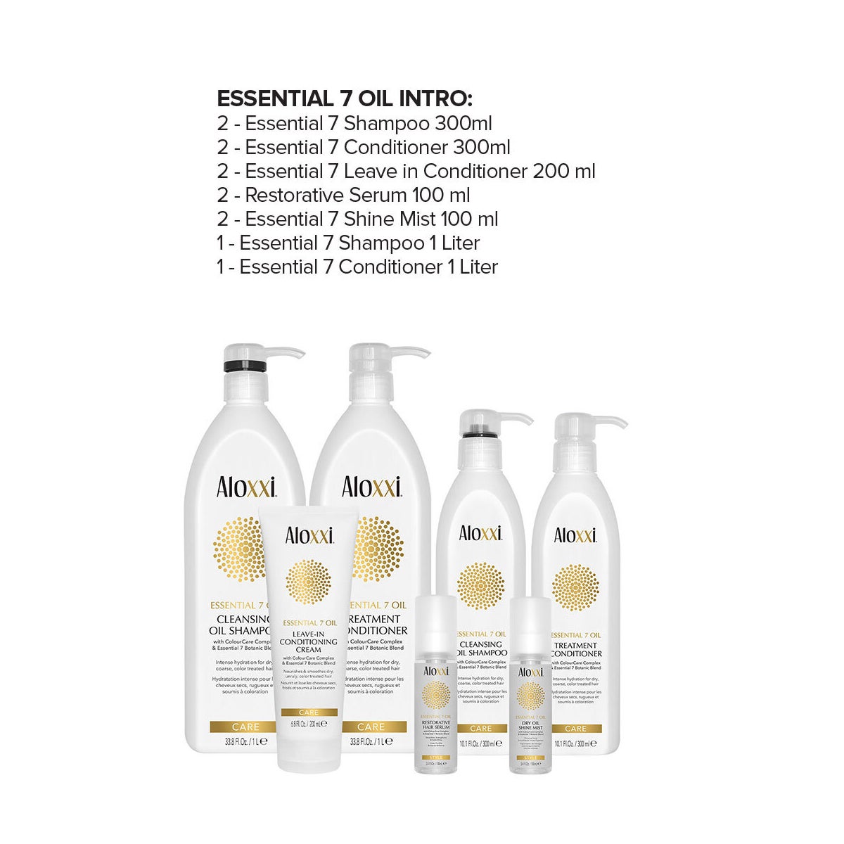 ALOXXI ESSENTIAL 7 OIL SALON INTRODUCTORY KIT