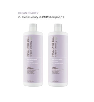 ! Clean Beauty REPAIR Shampoo Liter Duo JA2022 OPENSTOCK
