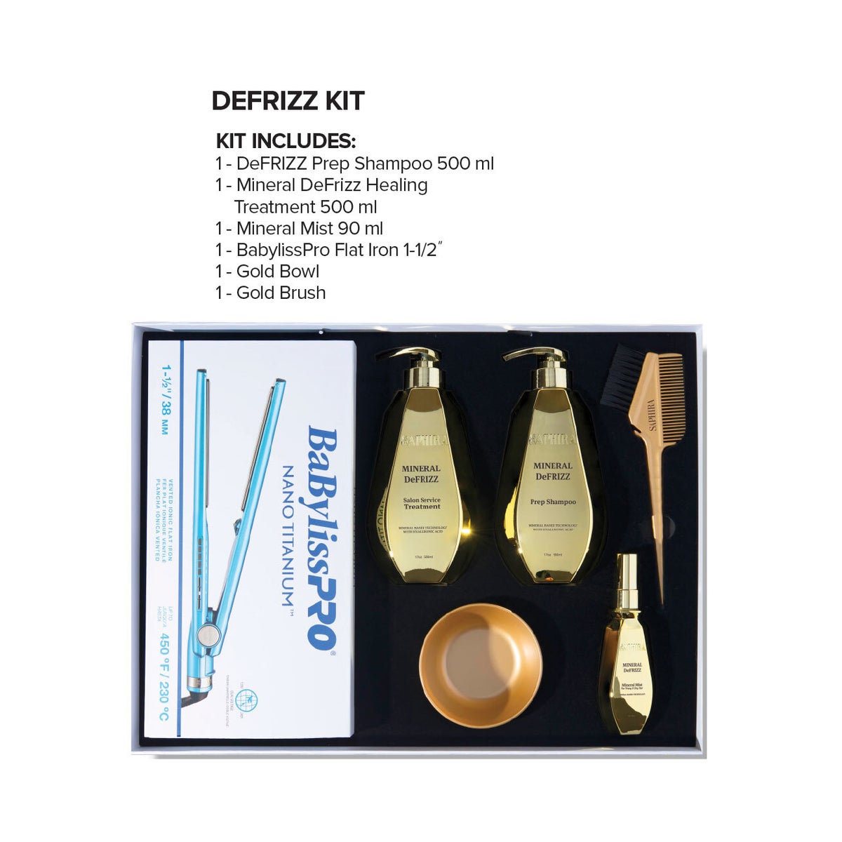 SAPHIRA DeFrizz Mineral Treatment Kit CR6
