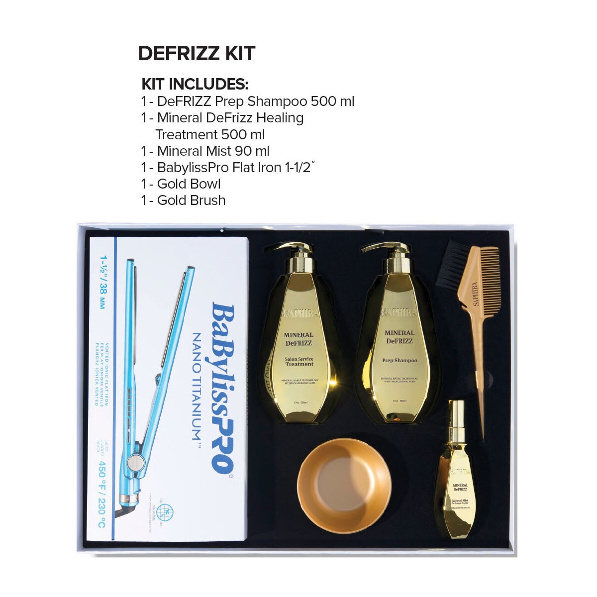 SAPHIRA DeFrizz Mineral Treatment Kit CR6