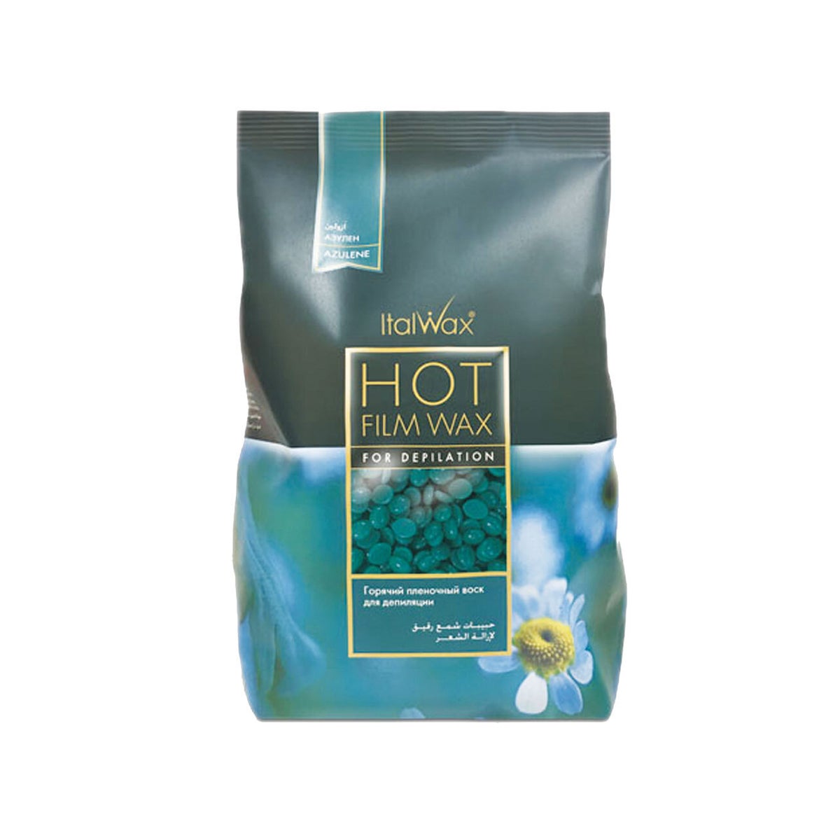 *IW Hard Natural Wax 1kg AZULENE Natural Hot Film Hard Wax Unscented