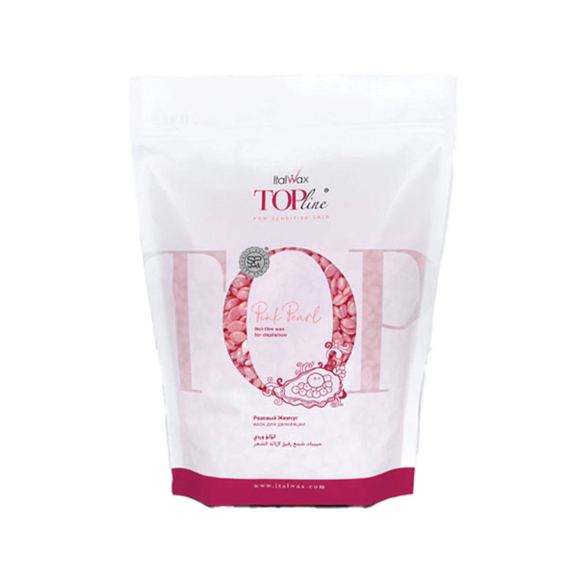 *IW TOP Line 750g PINK PEARL Hot Film Wax for Senstive Skin Unscented