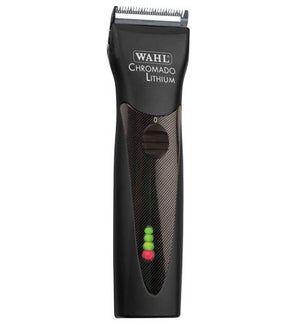 @ WAHL Lithium Chromado Cord/Cordless Clipper in Black (with 6 guides & rotary motor)