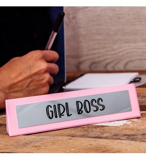 Wooden Desk Sign - Girl Boss