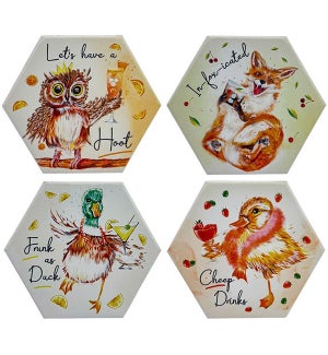 Coaster Set - Ceramic - Party Animals