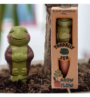Terracotta Watering Spikes Grow with the Flow Toad