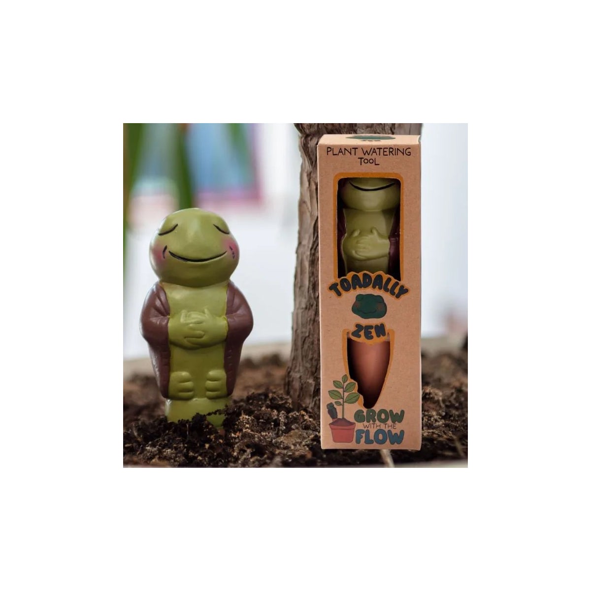 Terracotta Watering Spikes Grow with the Flow Toad