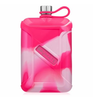 Liquor Canteen 8oz - Neon Pink w/Swirl Cover