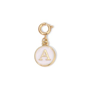 White and Gold Initial Charms