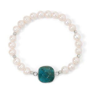 Gemstone and Pearl Bracelets