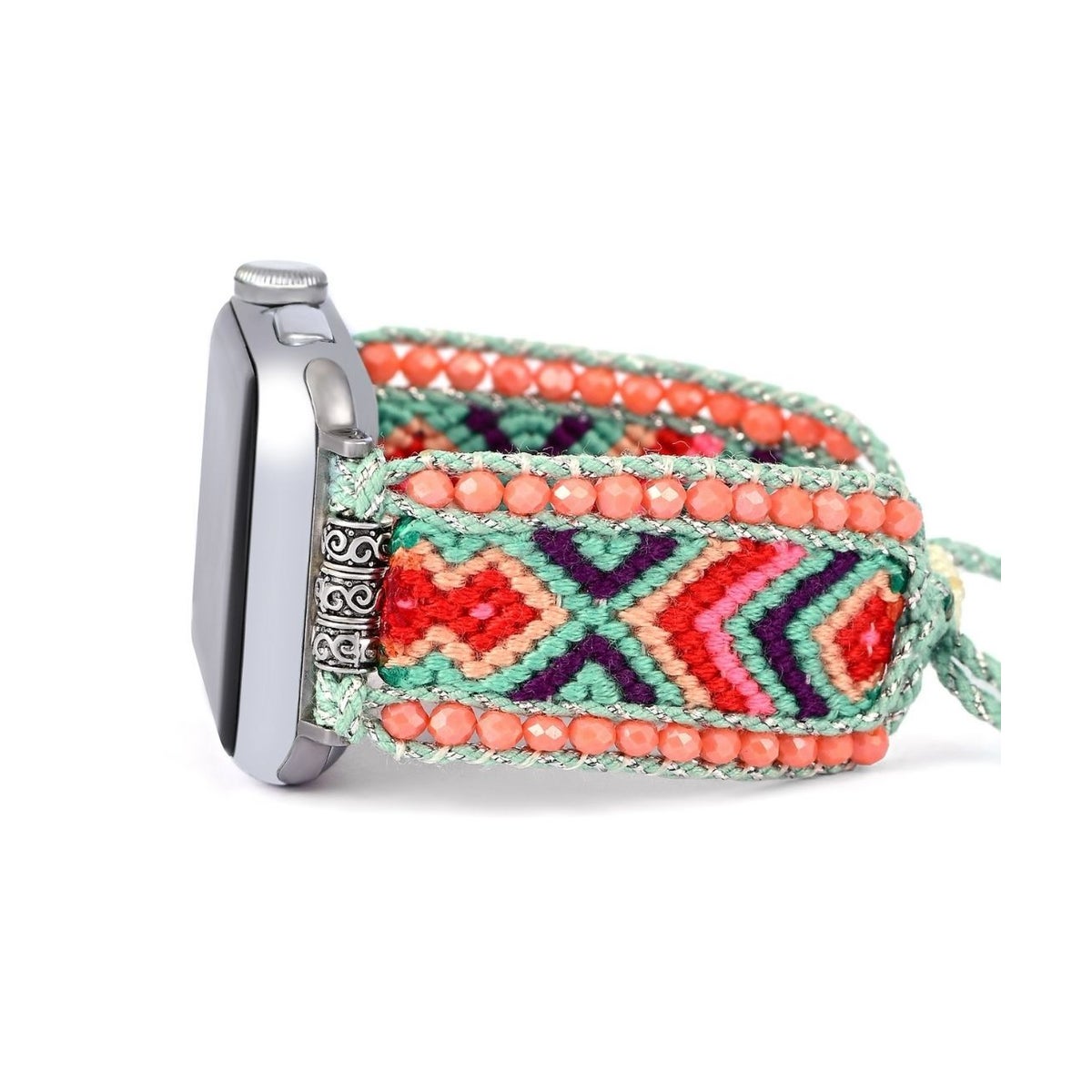 Peachy Paradise Woven Watch Strap