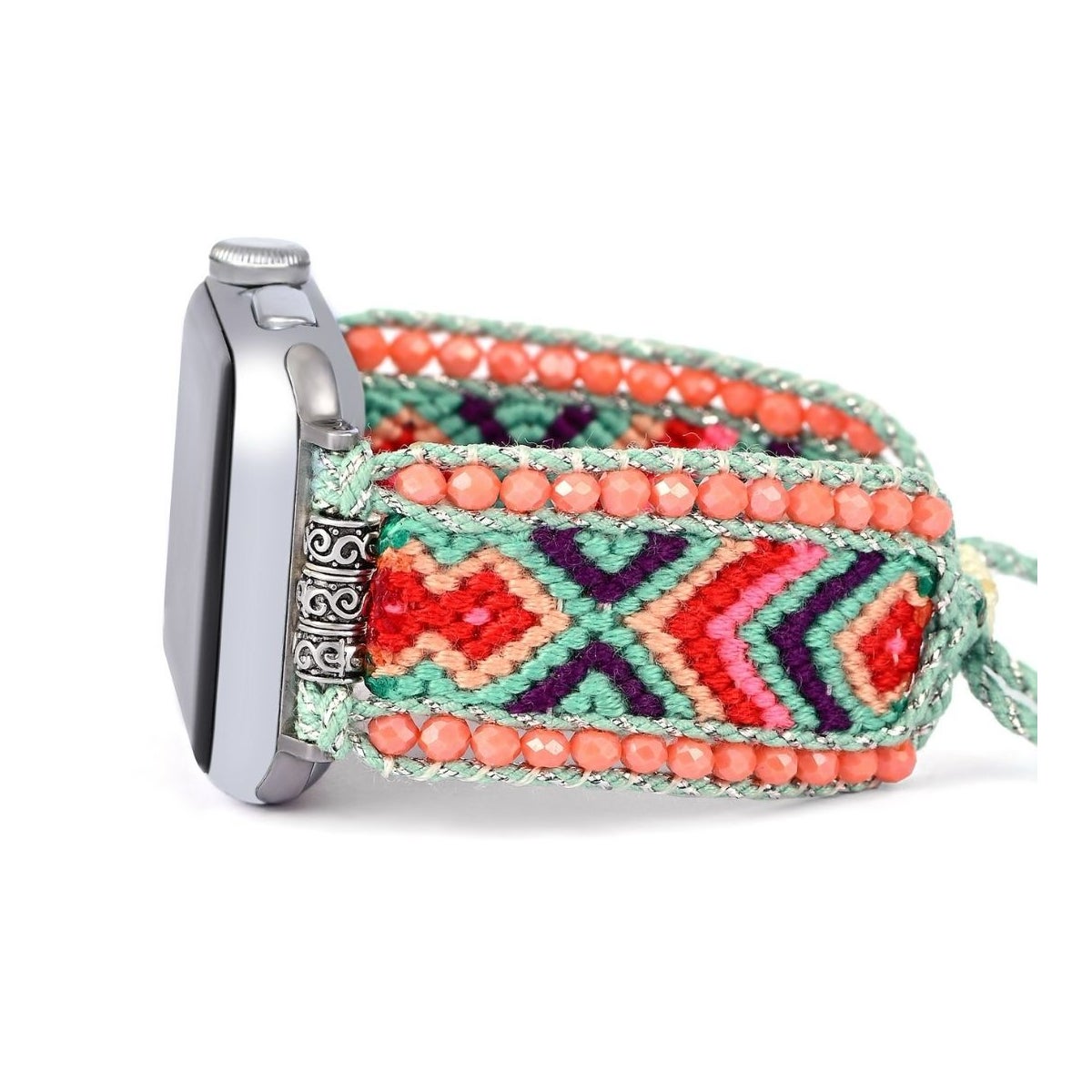 Peachy Paradise Woven Watch Strap
