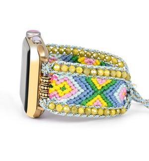 Springtime Bloom Woven Watch Strap