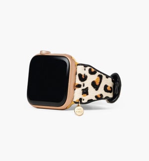 Ivory Feline Apple Leather Watch Strap